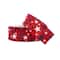 1.5&#x22; x 30ft. Faux Linen Wired Glitter Stars Ribbon by Celebrate It&#xAE; Red, White &#x26; Blue